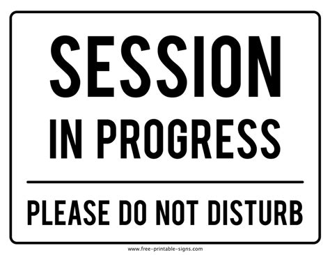 In Session Sign Printable